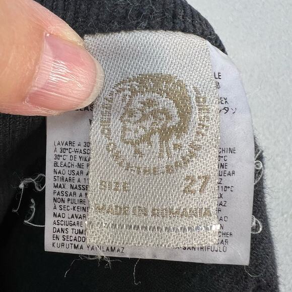 VTG Diesel Pants Women's Size 4/27 Black Corduroy Y2K Straight Preppy - Picture 13 of 15